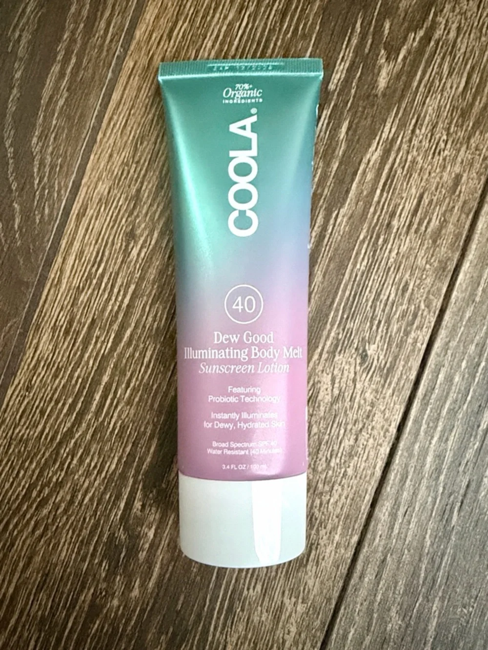 COOLA Women’s Organic Dew Good Illuminating Body Melt Sunscreen Lotion—SPF 40